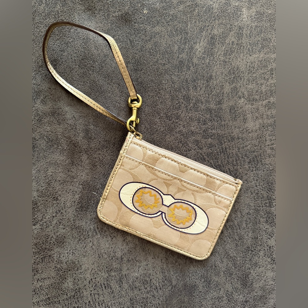Great Condition, Coach Wristlet with Signature “C” Pattern